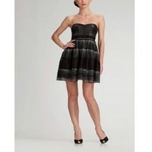 BCBGMAXAZRIA Strapless Black Dress Womens SMALL